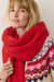 Marine Layer - Brushed Scarf - Cherry Red - Detail