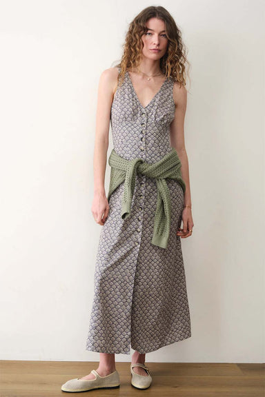 marine layer camila maxi dress navy seashell