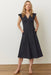 marine layer camila midi dress black