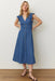 marine layer camila midi dress medium wash profile