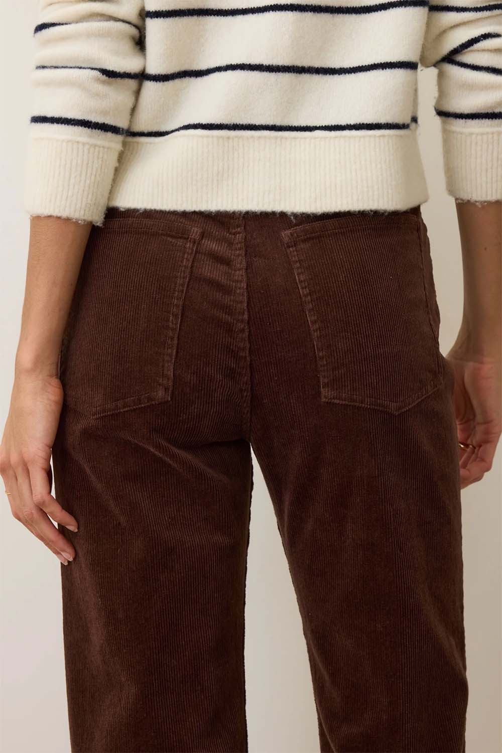 Marine Layer - Charlie Corduroy Pant - Dark Chocolate - Back Detail