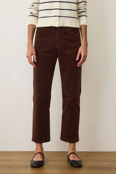 Marine Layer - Charlie Corduroy Pant - Dark Chocolate - Front