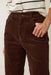 Marine Layer - Charlie Corduroy Pant - Dark Chocolate - Front Detail