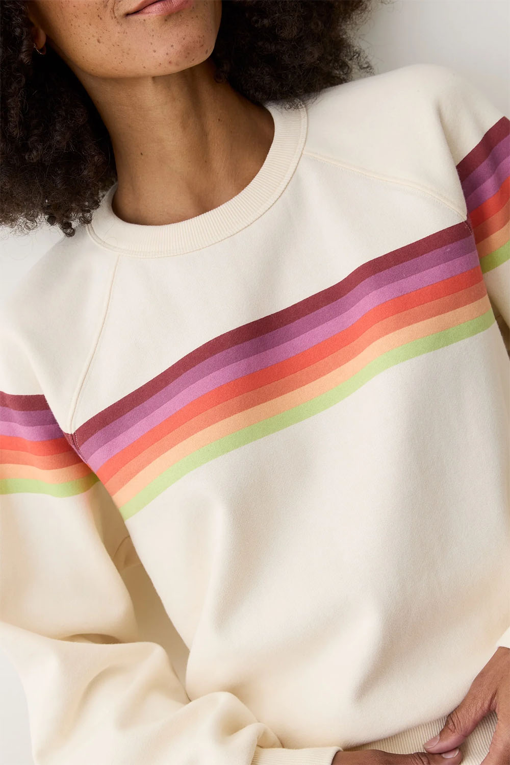 Marine Layer - Cloud 9 Sweatshirt - Antique White - Detail