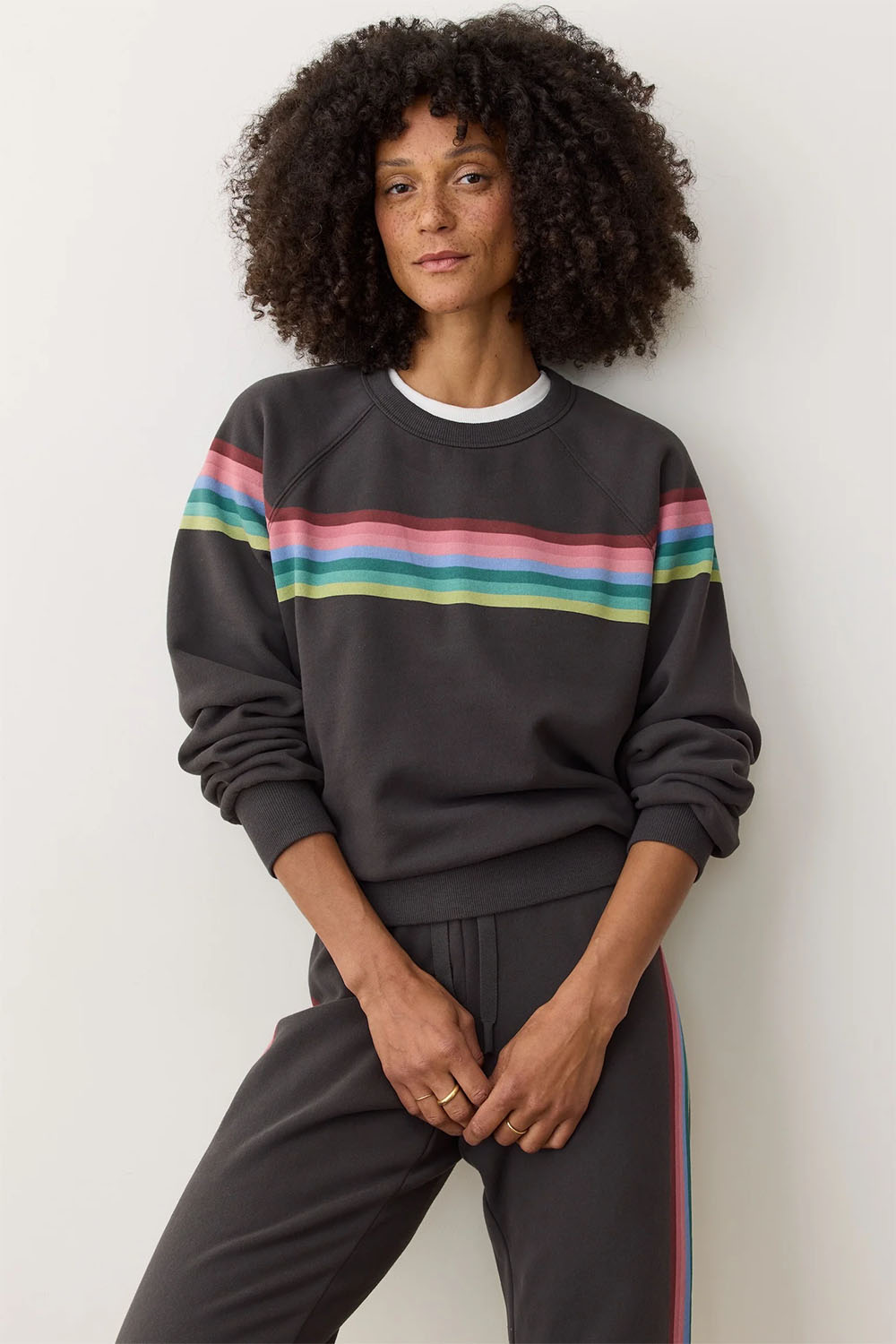 Marine Layer - Cloud 9 Anytime Sweatshirt - Faded Black - Front