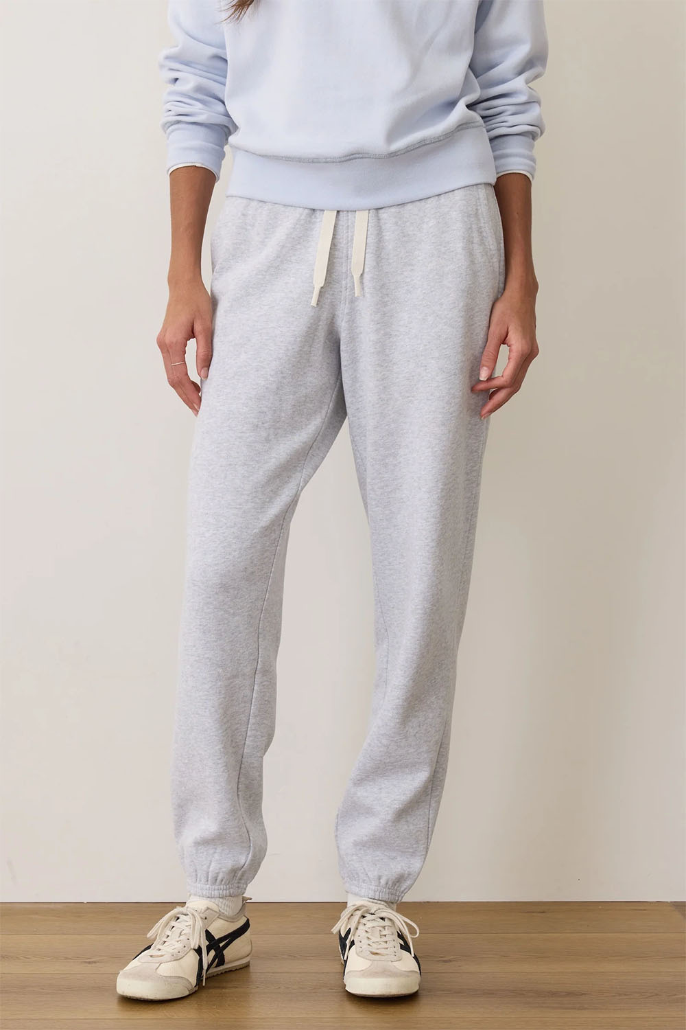 Marine Layer - Cloud 9 Cinch Sweatpant - Heather Grey - Front