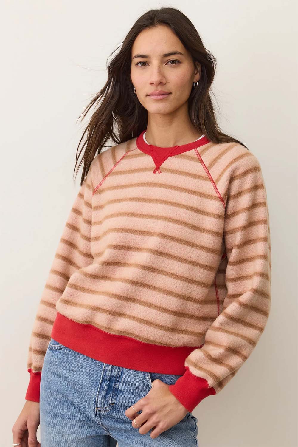 marine layer cloud 9 reversible crew cherry red reversed front