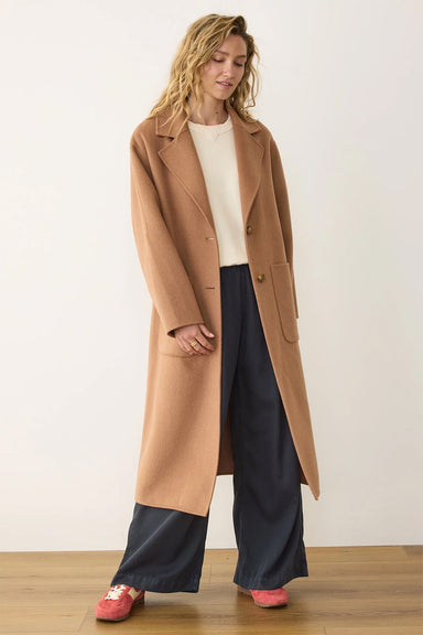 marine layer colette oversized coat camel profile