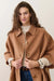 Marine Layer - Colette Wool Drape Coat - Camel  - Detail