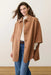 Marine Layer - Colette Wool Drape Coat - Camel  - Profile