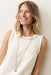 marine layer cora linen mini dress antique white front detail