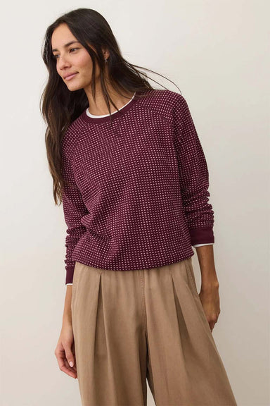 marine layer daisy textured raglan fig front