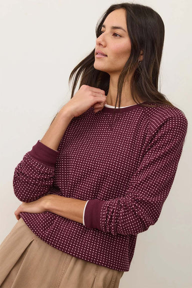 marine layer daisy textured raglan fig side