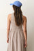 marine layer darcy seersucker maxi mocha stripe back detail