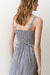 marine layer demi poplin midi dress navy gingham back