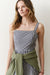 marine layer demi poplin midi dress navy gingham detail