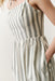 marine layer demi poplin midi dress olive stripe pocket