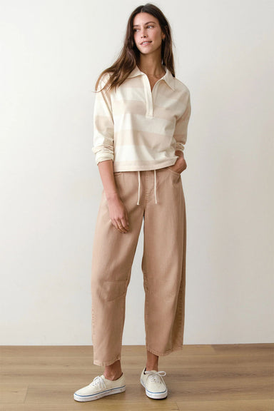 marine layer ella barrel leg pant khaki
