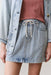 marine layer ella denim mini skirt light wash front