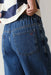 marine layer ella wide leg pant medium wash back detail