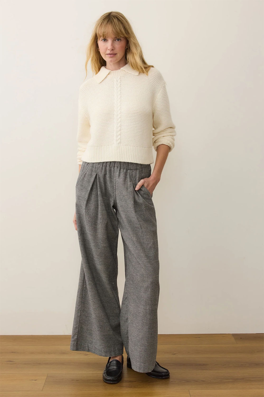 Marine Layer - Everly Knit Sweater Polo - Cream