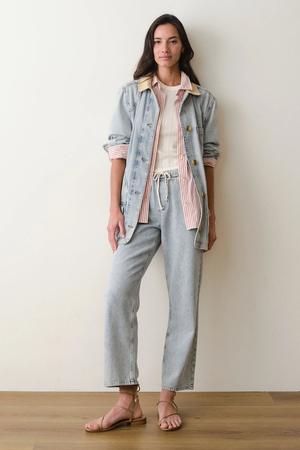 marine layer finley barn jacket light wash