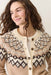 Marine Layer - Fiorella Cardigan - Neutral Fair Isle - Detail