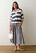marine layer gia poplin skirt navy gingham 