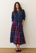 marine layer gia wool midi skirt multi plaid
