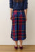 marine layer gia wool midi skirt multi plaid back
