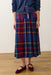 marine layer gia wool midi skirt multi plaid front