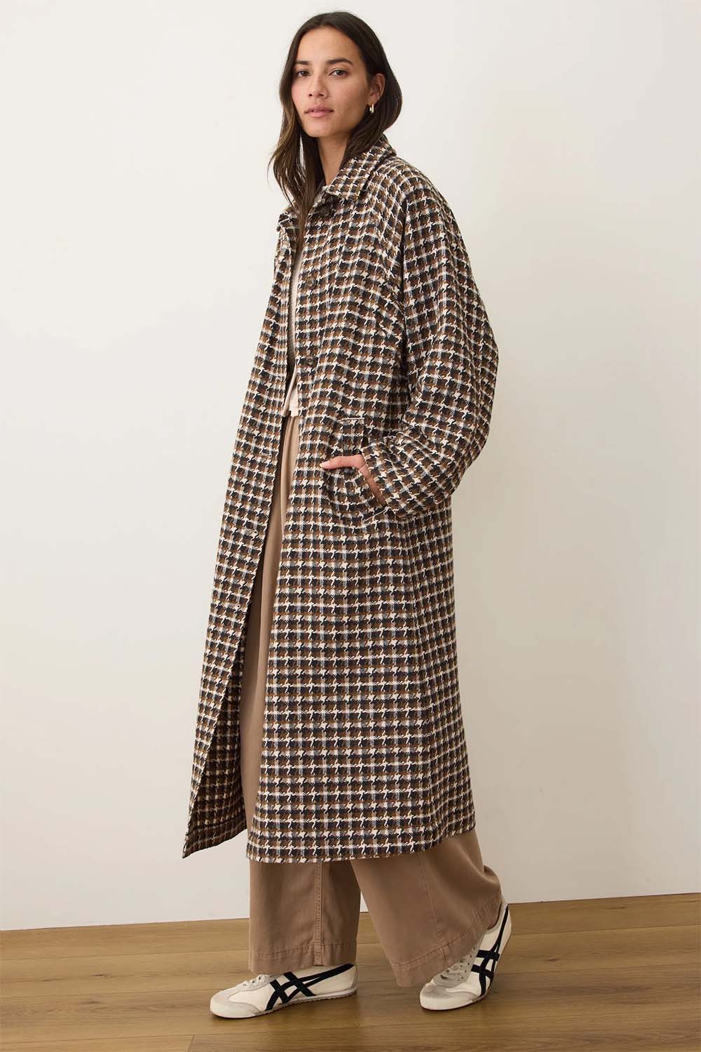 Marine Layer - Houndstooth Trench - Neutral Herringbone - Side