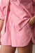 marine layer isla seersucker short pink stripe front
