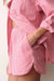 marine layer isla seersucker short pink stripe side