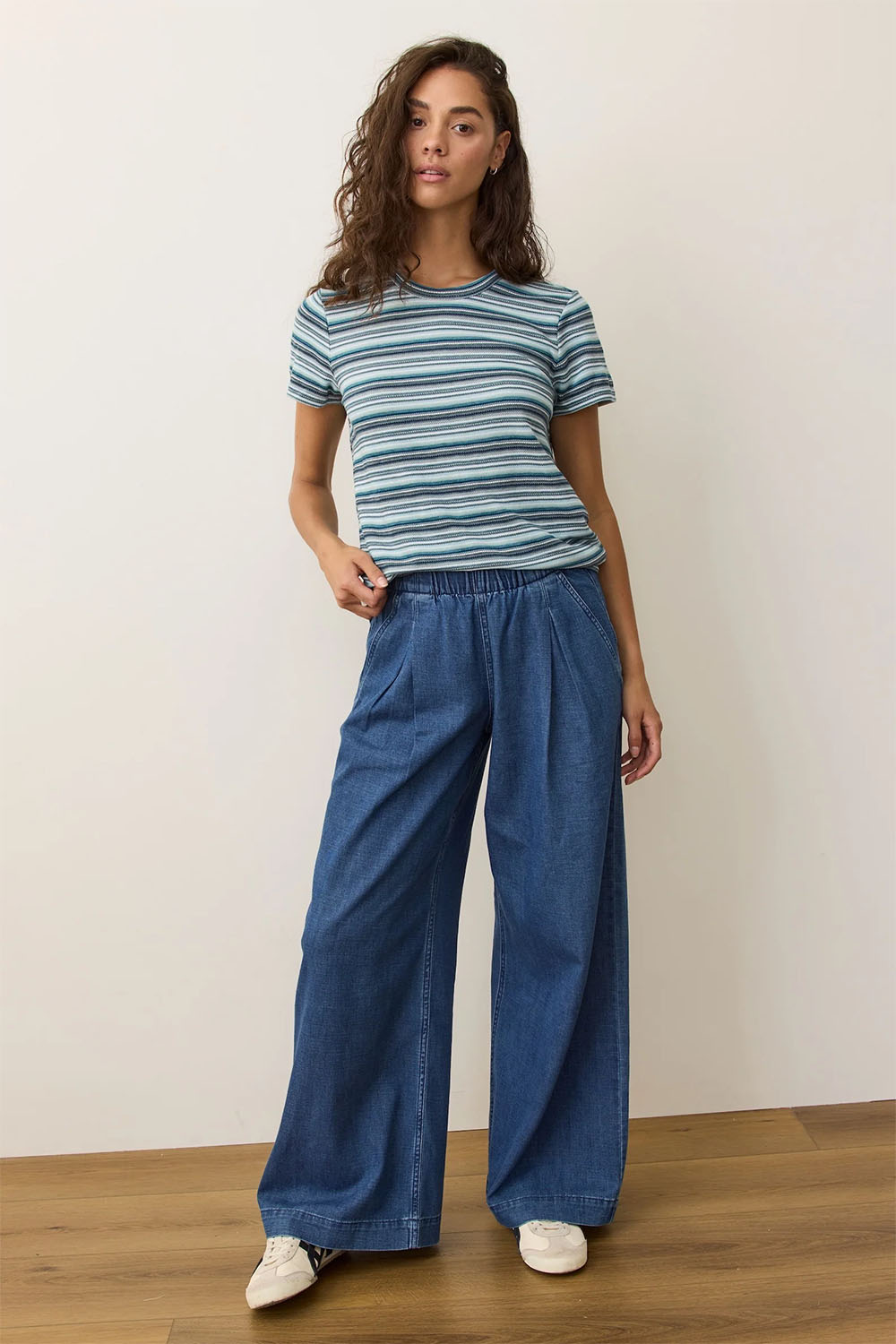 Marine Layer - Jacquard Stripe Tee - Cool Stripe