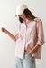 marine layer jane relaxed cali poplin shirt rust stripe side
