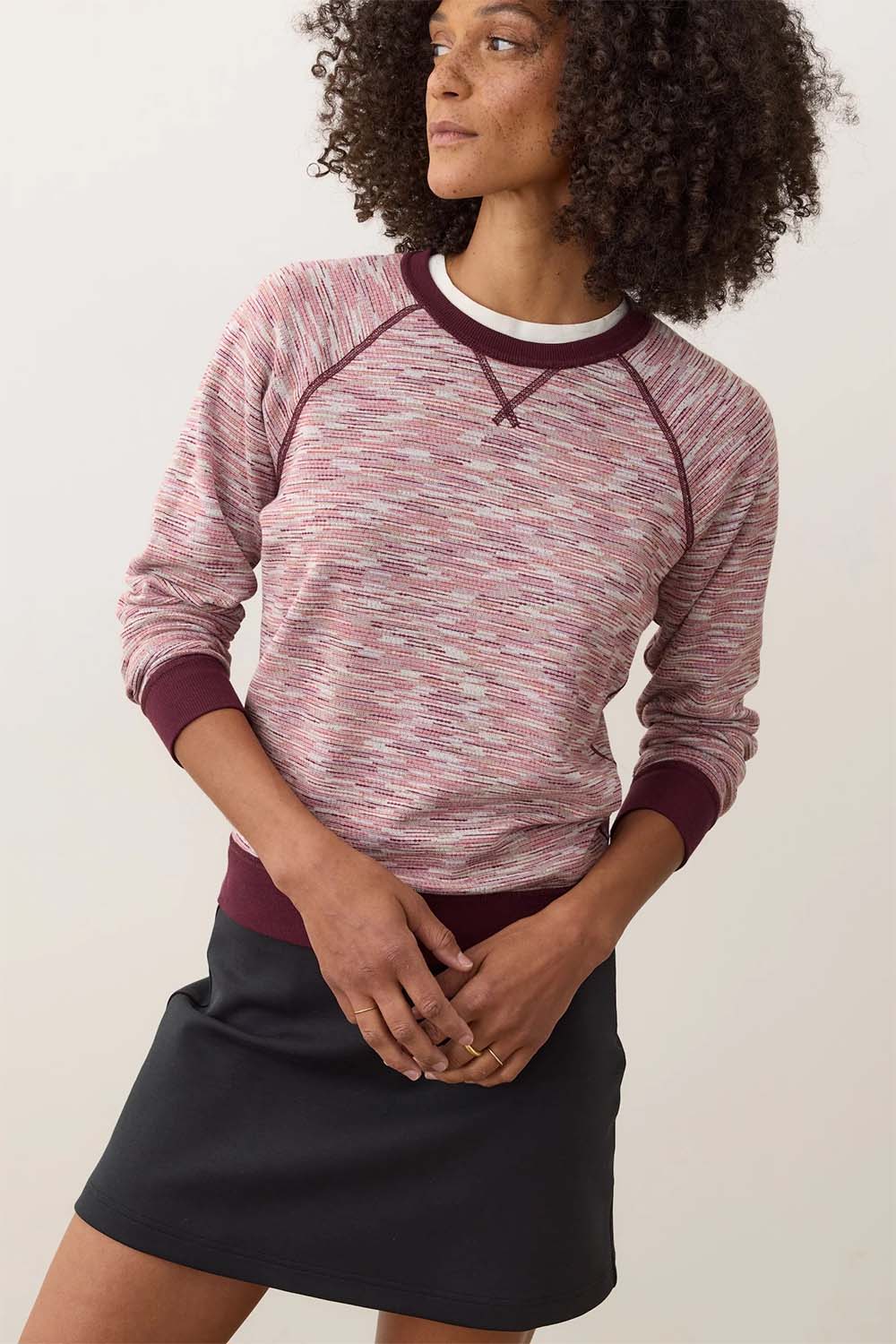 Marine Layer - Juno Reversible Raglan - Warm Multi - Front