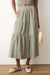 marine layer lana button through skirt sage front