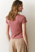 marine layer lexi pointelle crew tee dusk rose back