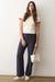 marine layer lexi rib ringer tee cream poppy