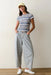 marine layer lexi rib sun in crew tee blue stripe