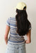marine layer lexi rib sun in crew tee blue stripe back