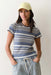 marine layer lexi rib sun in crew tee blue stripe front