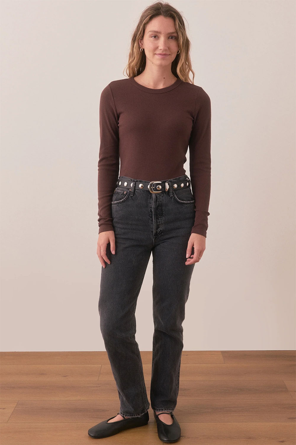 Marine Layer - Lexi Rib Sun-In LS Tee - Cappuccino