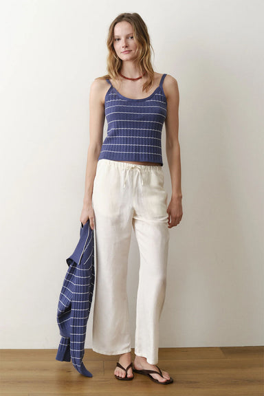 marine layer linen drawstring pant antique white