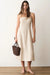 marine layer lucia linen dress sand stripe