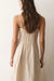 marine layer lucia linen dress sand stripe back detail
