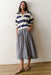 marine layer luxe polo tee navy stripe