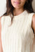 marine layer mina sweater tank cream detail