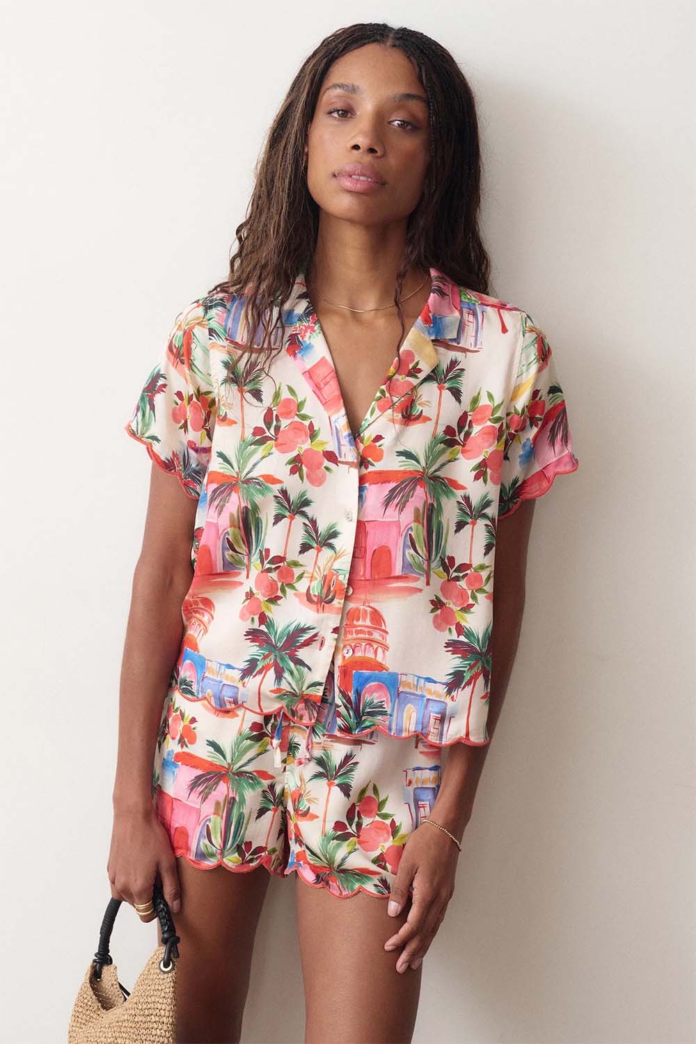 marine layer paloma resort short palmas print